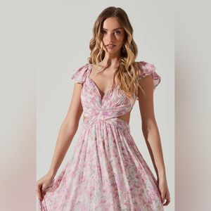 PRIMROSE FLORAL STRAPPY BACK MAXI DRESS